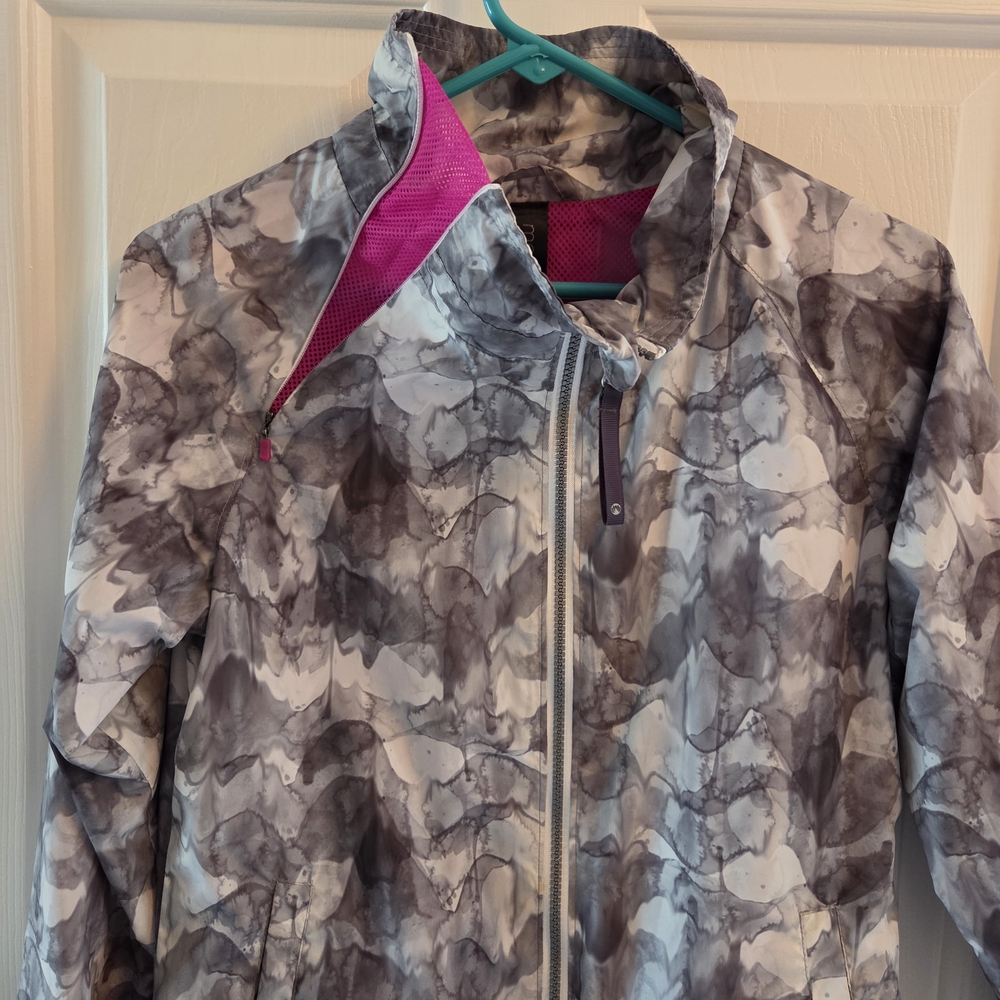 Mondetta Marble Pattern Jogging Jacket with Pink Lining Size S - Picture 2 of 5